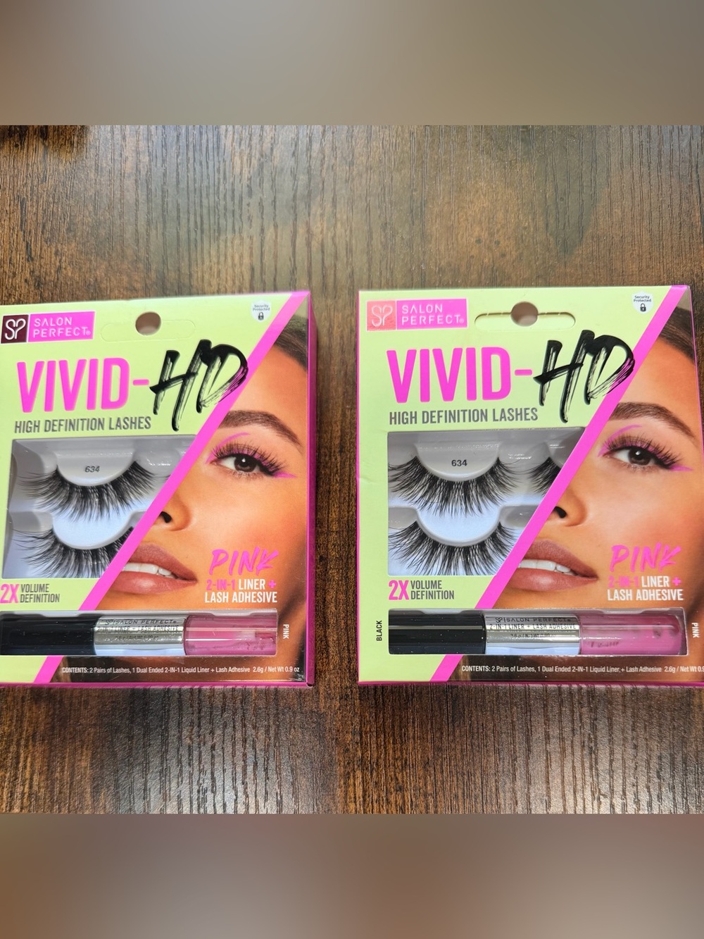 2pc Salon Perfect Vivid-HD High Definition Lashes with Pink Liner & Adhesive